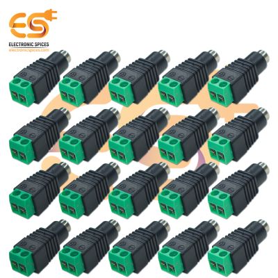 5.5 X 2.1mm DC Power Female Jack Socket Connector for CCTV Camera LED Terminal Connector Pack of 100